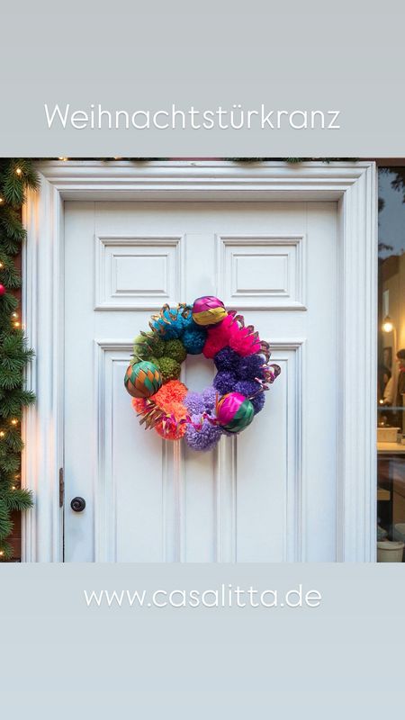 Türkranz für Weihnachten La Mexicana, Weihnachtsdekoration, Weihnachtskranz Türkranz für Weihnachten La Mexicana, Weihnachtsdekoration, Weihnachtskranz