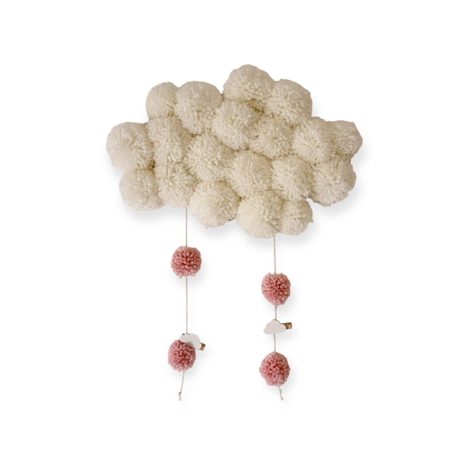 Handgemachte Pompom-Wolke – Liebevolle Kinderzimmerdeko mit Herz Handgemachte Pompom-Wolke – Liebevolle Kinderzimmerdeko mit Herz