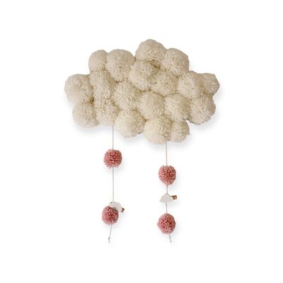 Handgemachte Pompom-Wolke – Liebevolle Kinderzimmerdeko mit Herz