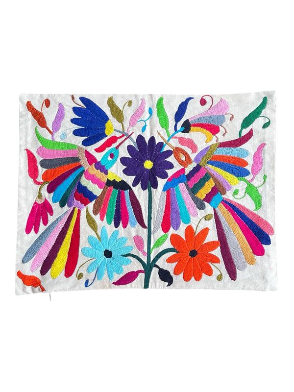 Bunter mexikanischer Otomi-Kissenbezug