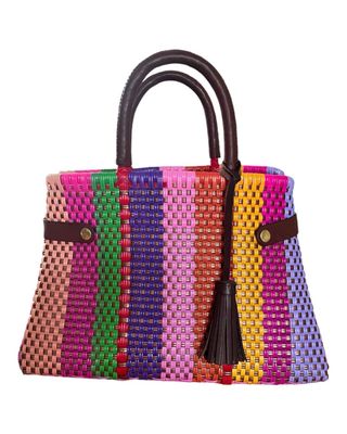 Handtasche mit Leder