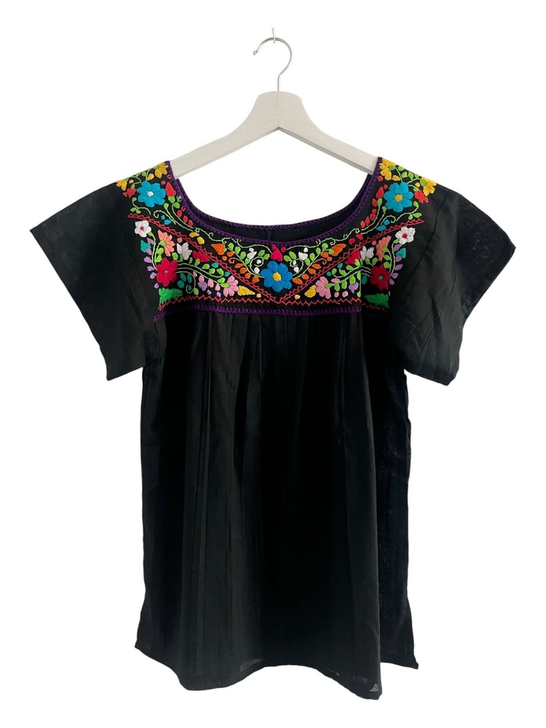 Mexikanische Bluse mit Stickerei, Boho Bluse, S Mexikanische Bluse mit Stickerei, Boho Bluse, S