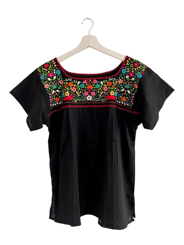Mexikanische Bluse Puebla mit  Stickerei,  M