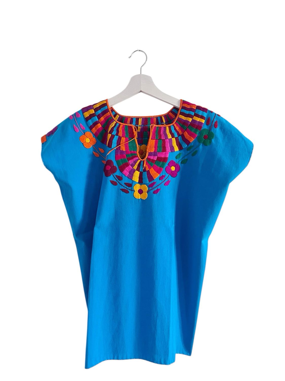 Mexikanische Huipil-Bluse Chiapas handgemachter Stickerei, S Mexikanische Huipil-Bluse Chiapas handgemachter Stickerei, S