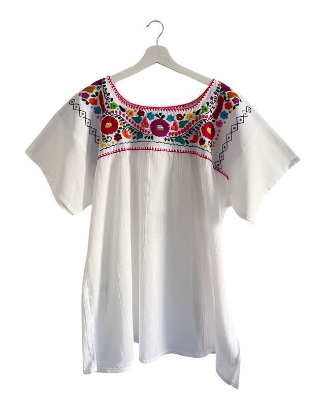 Mexikanische Bluse XL Dame, handgemachte Stickerei Mexikanische Bluse XL Dame, handgemachte Stickerei