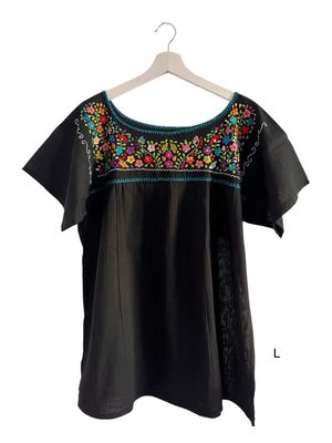 Mexikanische Bluse mit Stickerei L, Sommerbluse