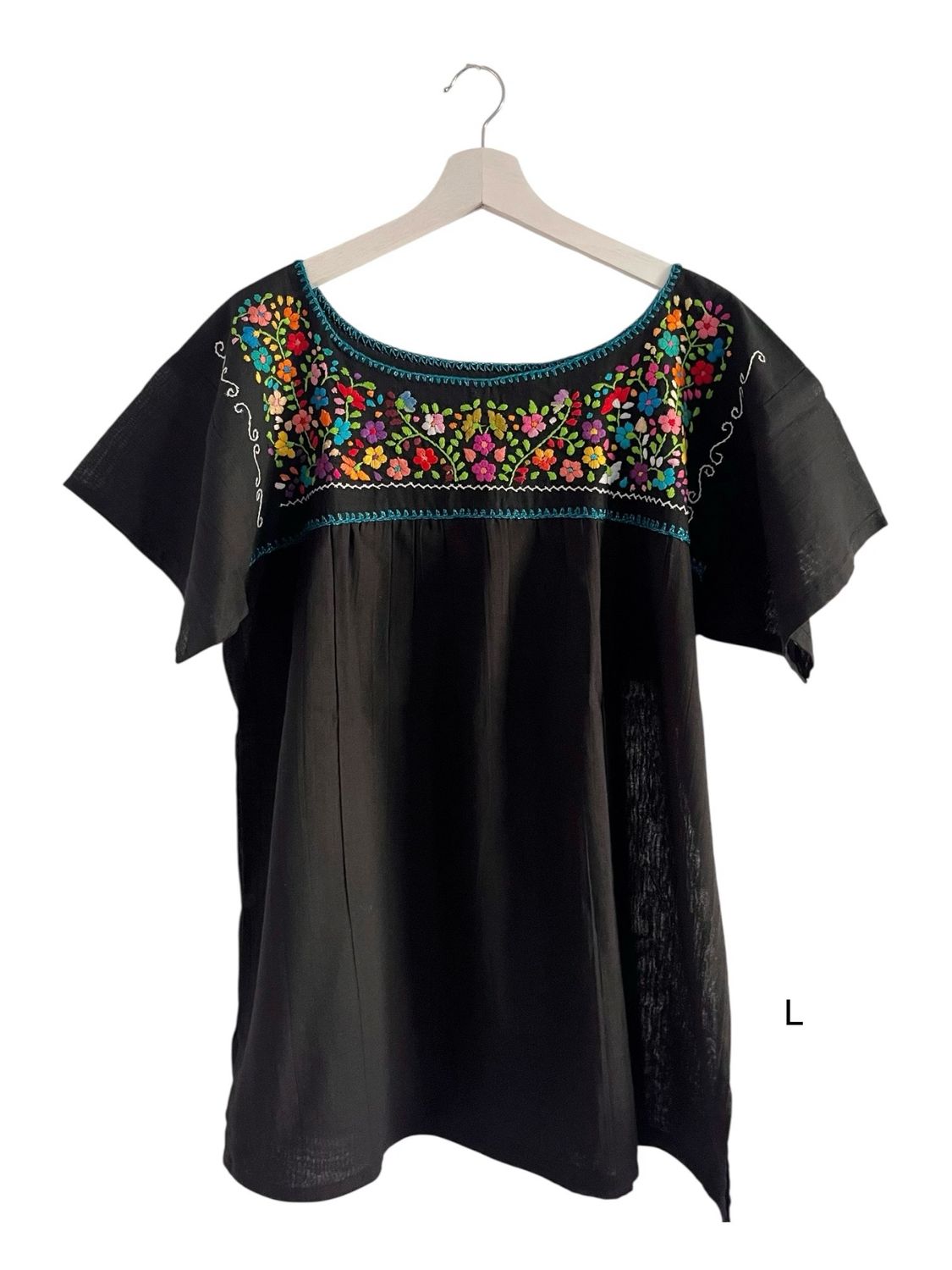 Mexikanische Bluse mit Stickerei L, Sommerbluse Mexikanische Bluse mit Stickerei L, Sommerbluse