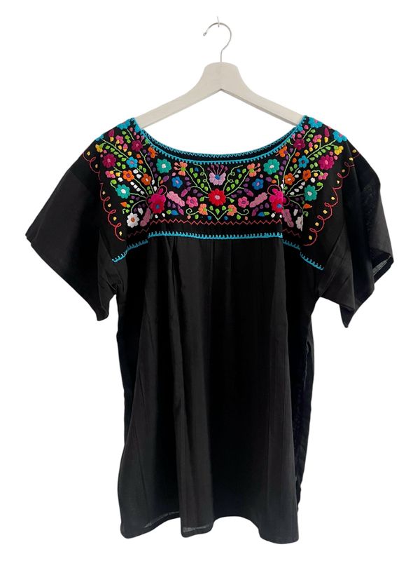 Mexikanische Bluse mit Stickerei L, Sommerbluse
