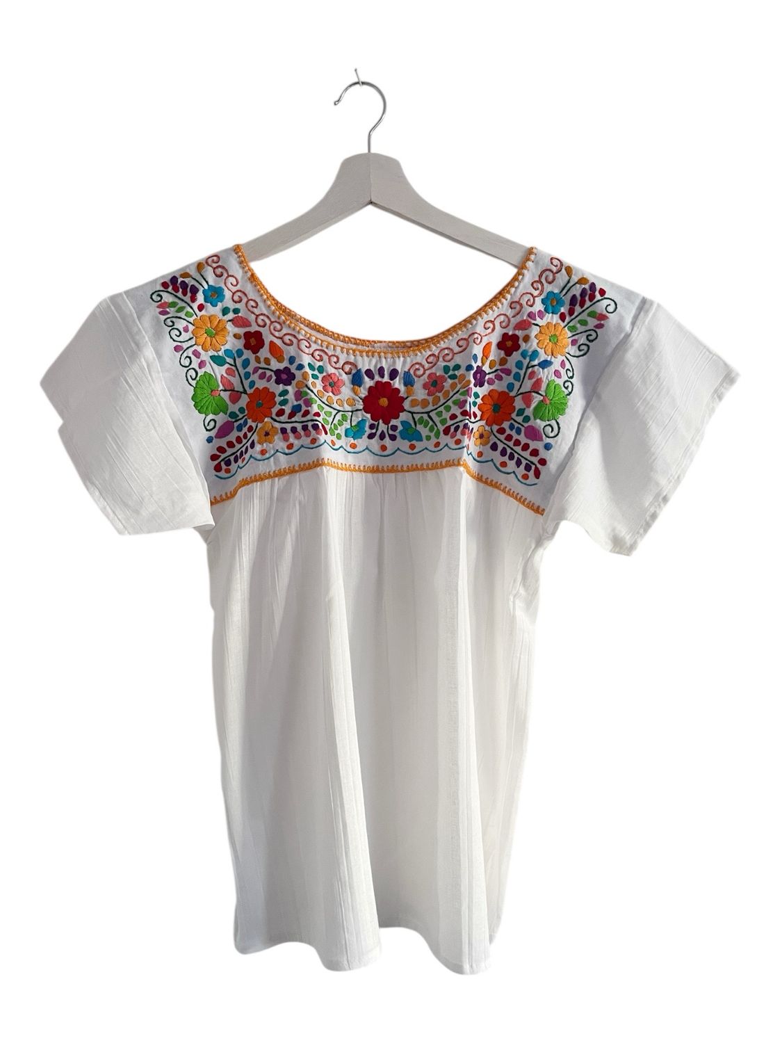 Mexikanische  Bluse Puebla mit Stickerei,  M