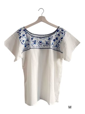 Mexikanische  Bluse Puebla mit Stickerei,  M