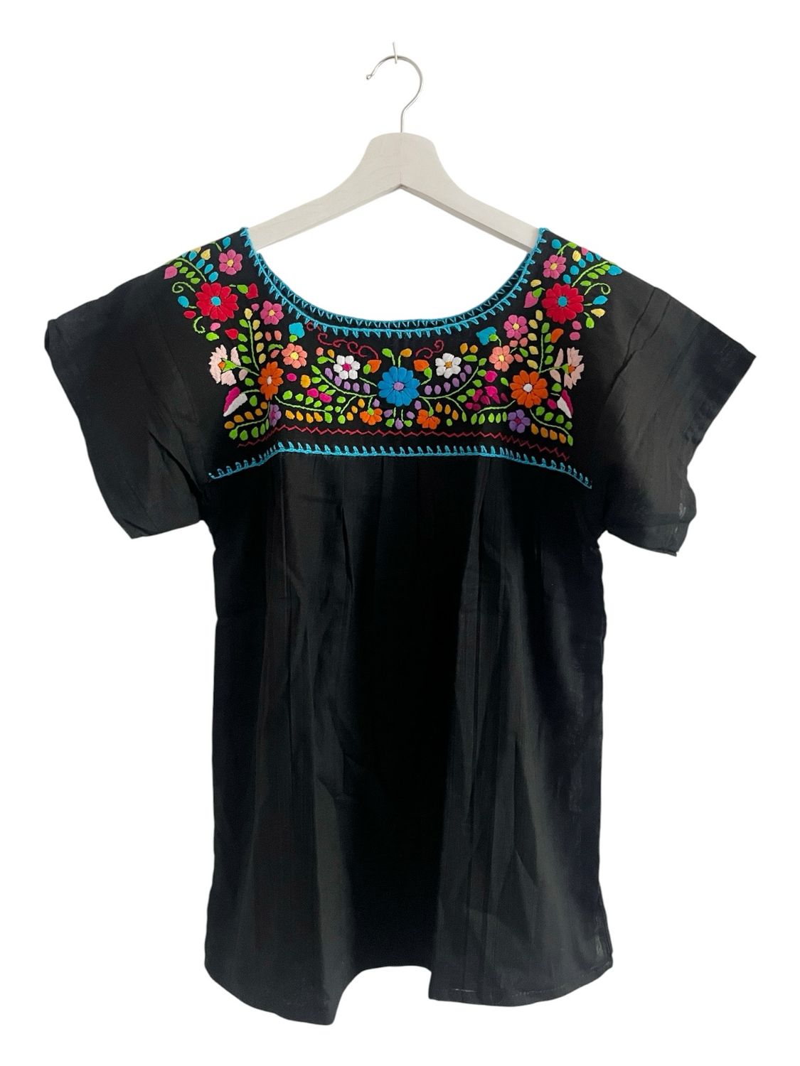 Mexikanische Bluse mit Stickerei, Boho Bluse, S Mexikanische Bluse mit Stickerei, Boho Bluse, S