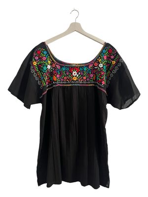 Mexikanische Bluse XXL, Boho Sommerbluse, handgemachte Stickerei Mexikanische Bluse XXL, Boho Sommerbluse, handgemachte Stickerei