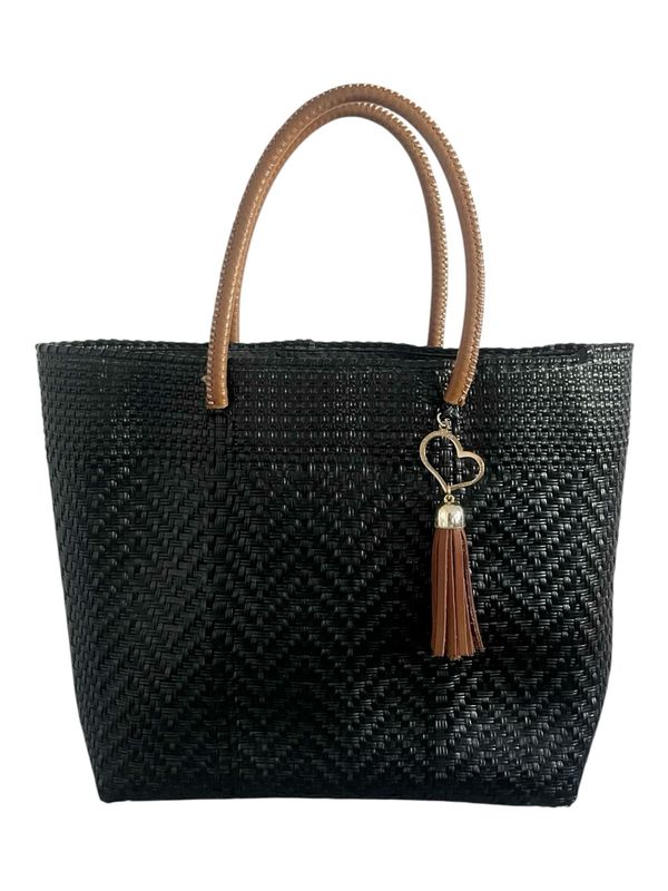 Handtasche Mexico mit Leder, Henkeltasche, Geschenk für Frauen Handtasche Mexico mit Leder, Henkeltasche, Geschenk für Frauen
