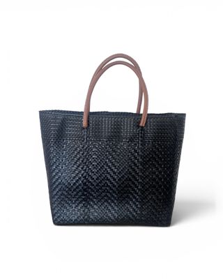 Handtasche Mexico mit Leder, Große schwarze Tasche, Geschenk für Frauen Handtasche Mexico mit Leder, Große schwarze Tasche, Geschenk für Frauen