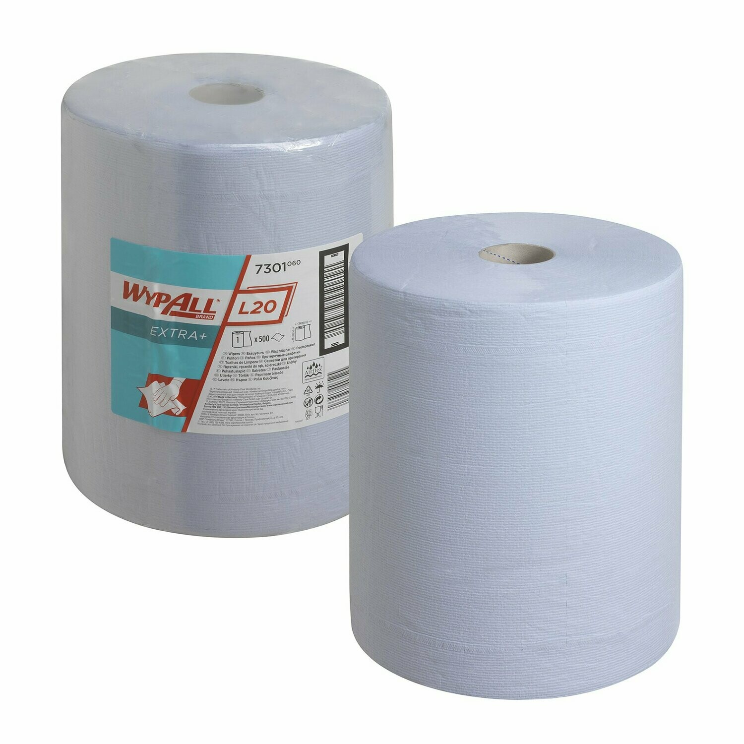 Wypall Wischtuchrolle 2-lagig Blau 500 Blatt 38x33 cm