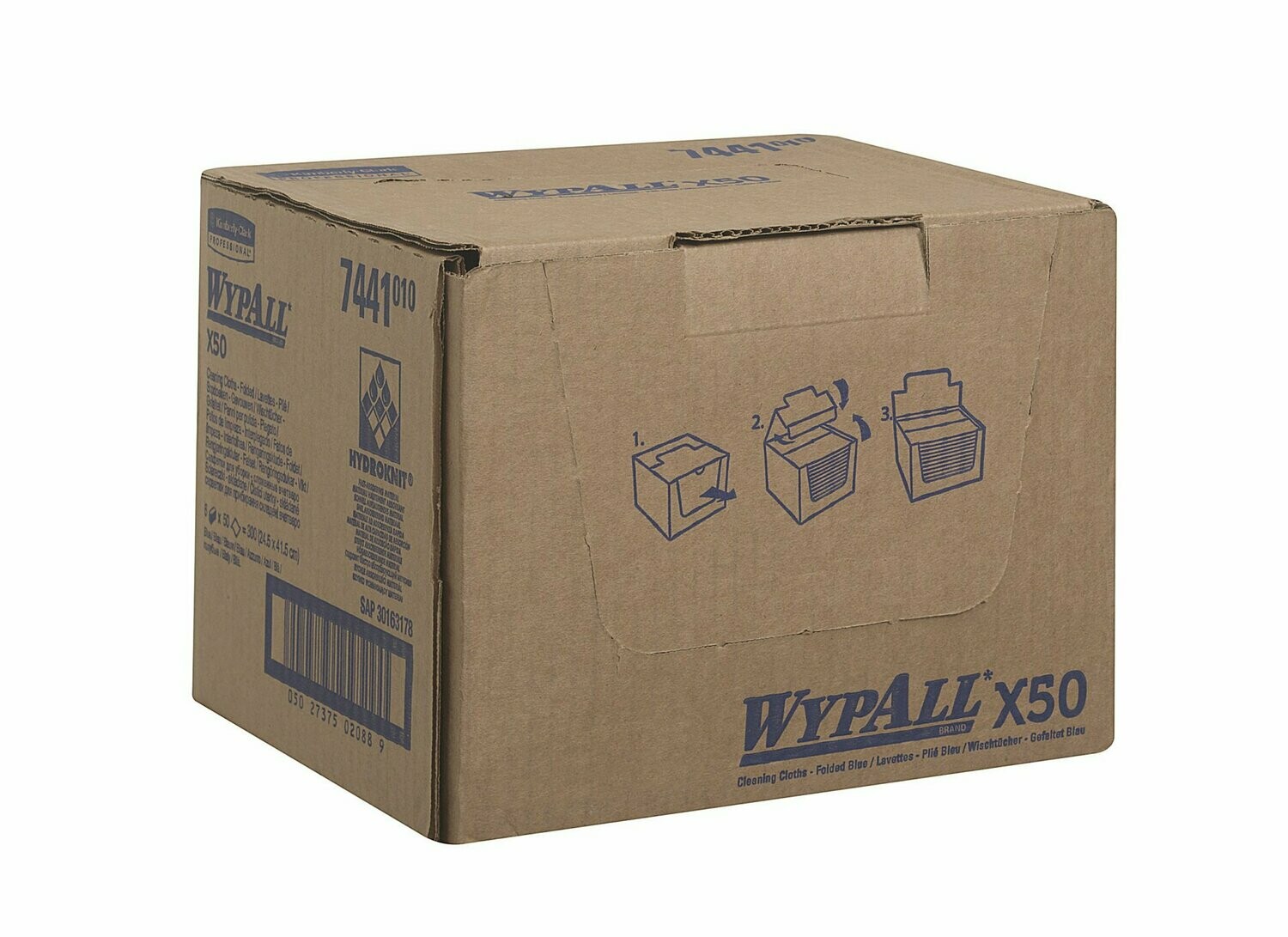 Wypall X50 Wischtücher 300 Tücher farbcodiert Blau