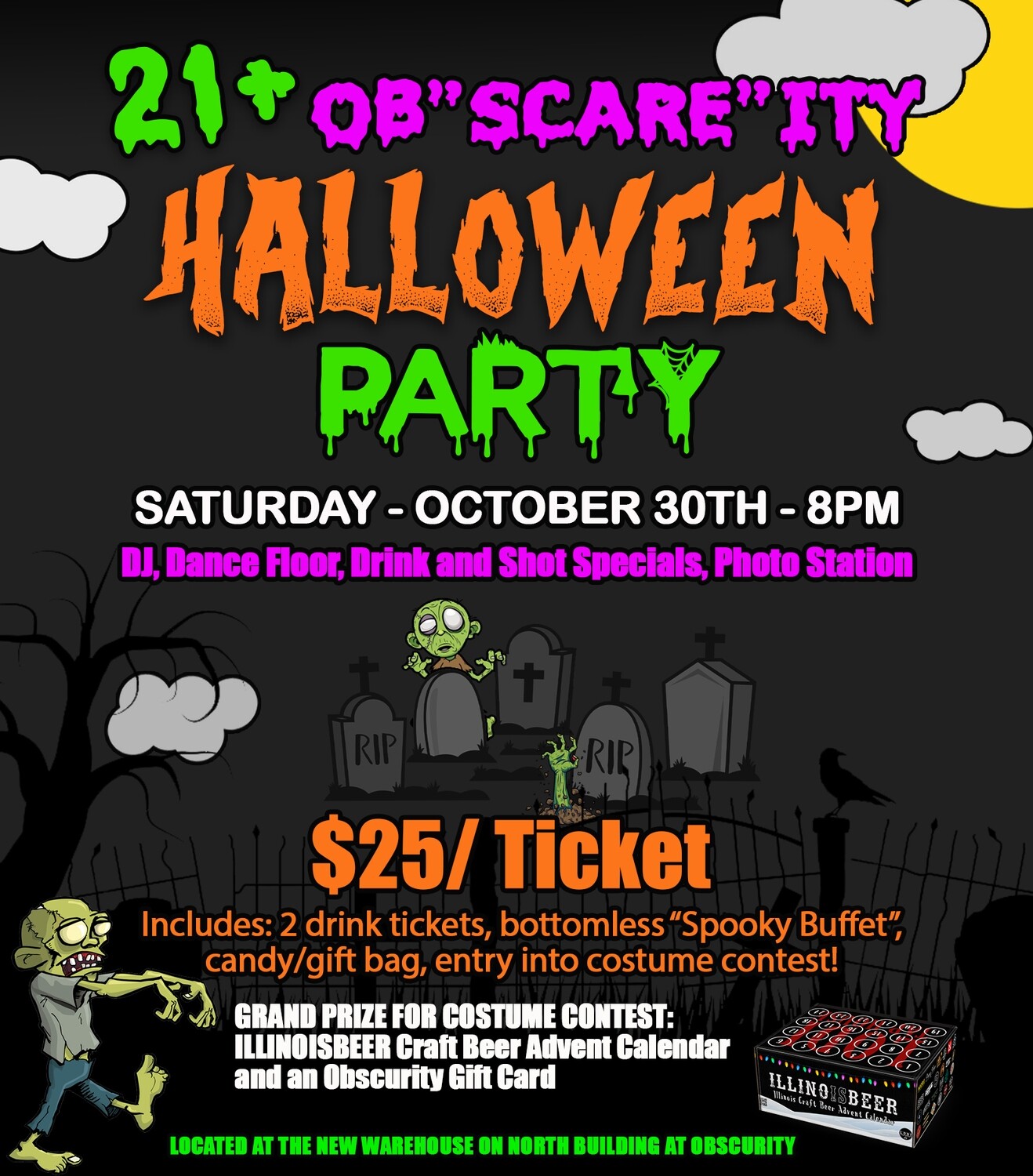 21+ OB'SCARE"ITY Halloween Party!