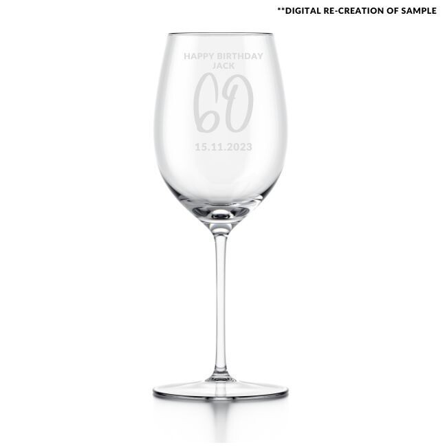 Engraved Wine Glass