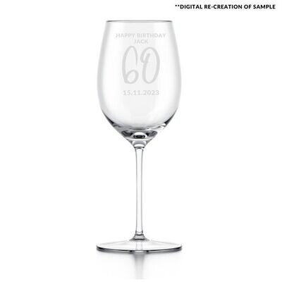 Engraved Wine Glass