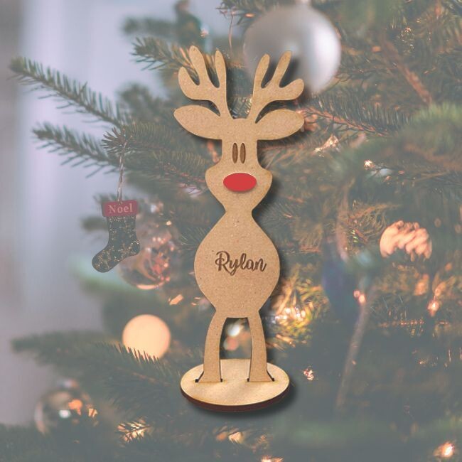 Personalised Reindeer Decoration