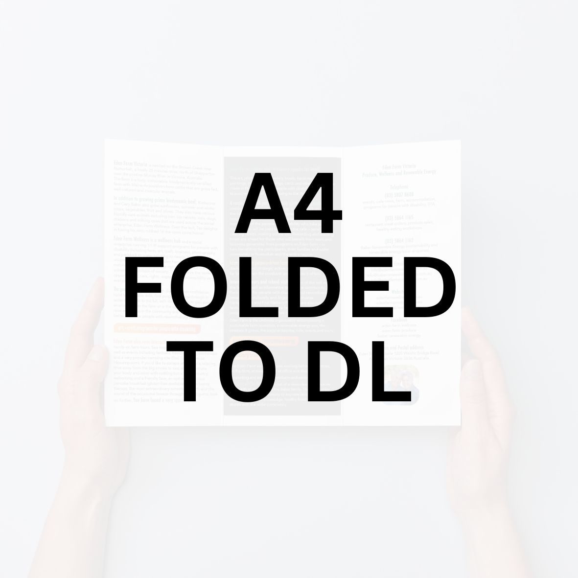 A4 Folded to DL Flyers A4 Folded to DL Flyers