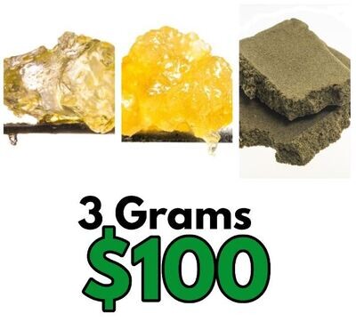 3 GRAM CONCENTRATE SPECIAL $100