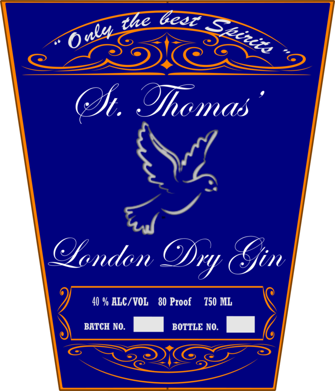 St. Thomas' London Dry Gin - 750ml 80proof