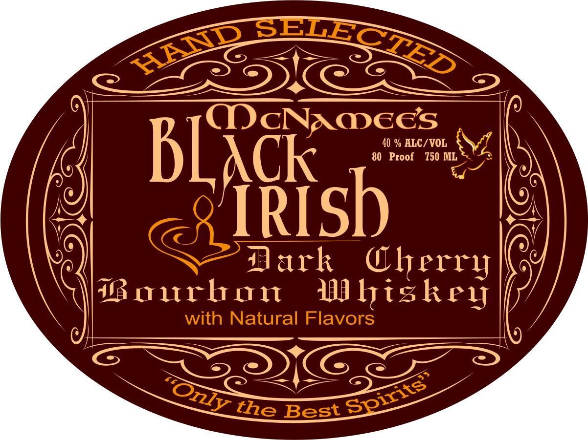 Dark Cherry Flavored McNamee's Black Irish Bourbon - 750ml 80 Proof
