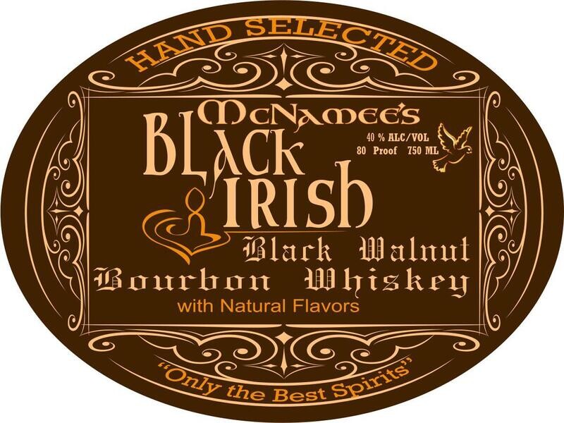 Black Walnut Flavored McNamee's Black Irish Bourbon - 750ml 80 Proof