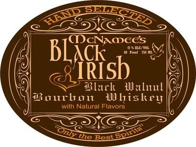 Black Walnut Flavored McNamee's Black Irish Bourbon - 750ml 80 Proof