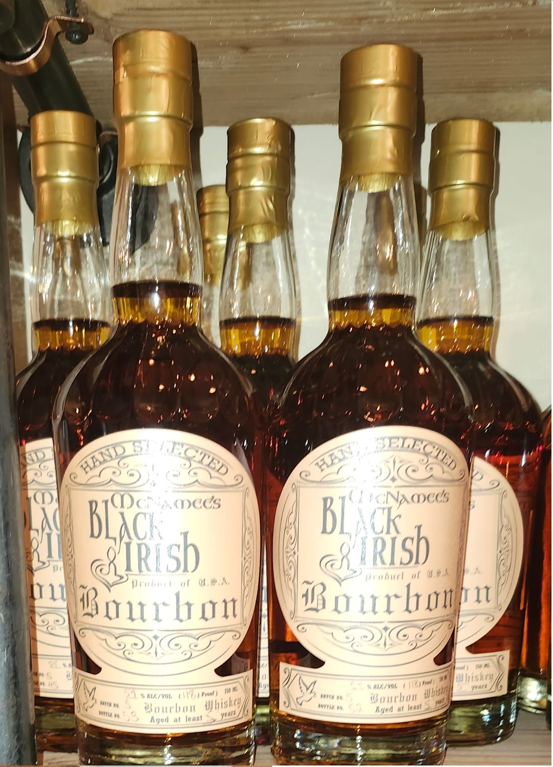 120 Proof - 100% corn McNamee's Black Irish Bourbon  - 750ml Barrel Proof