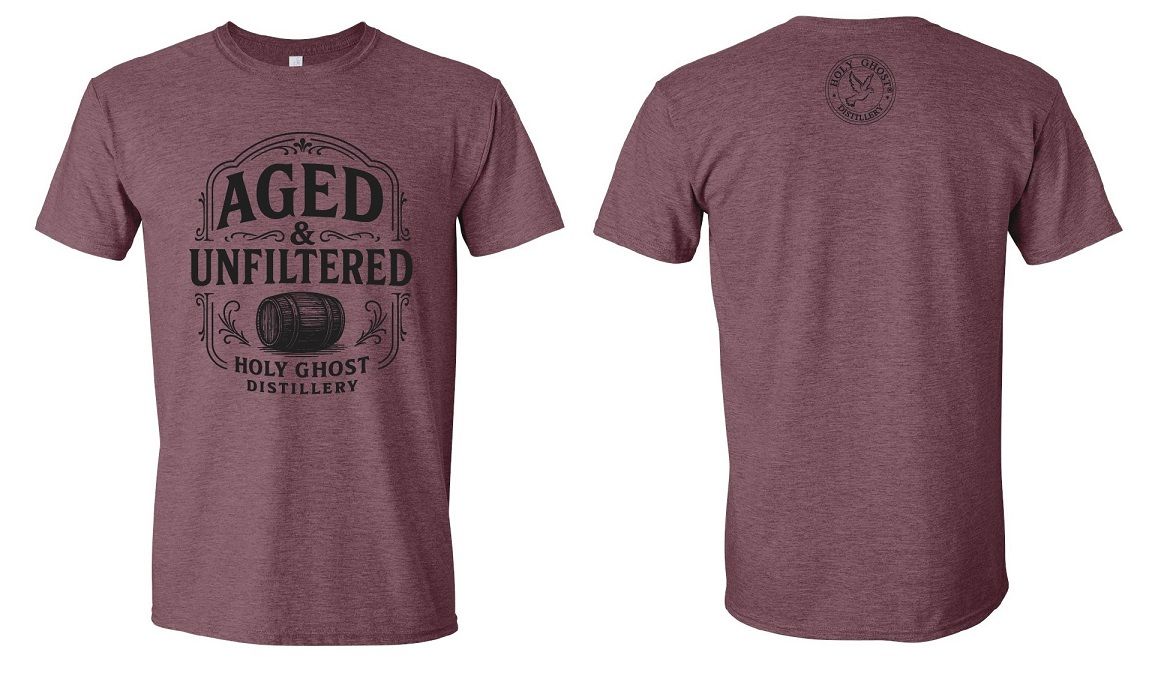 Aged and Unfiltered - T-Shirt with HGD Sticker