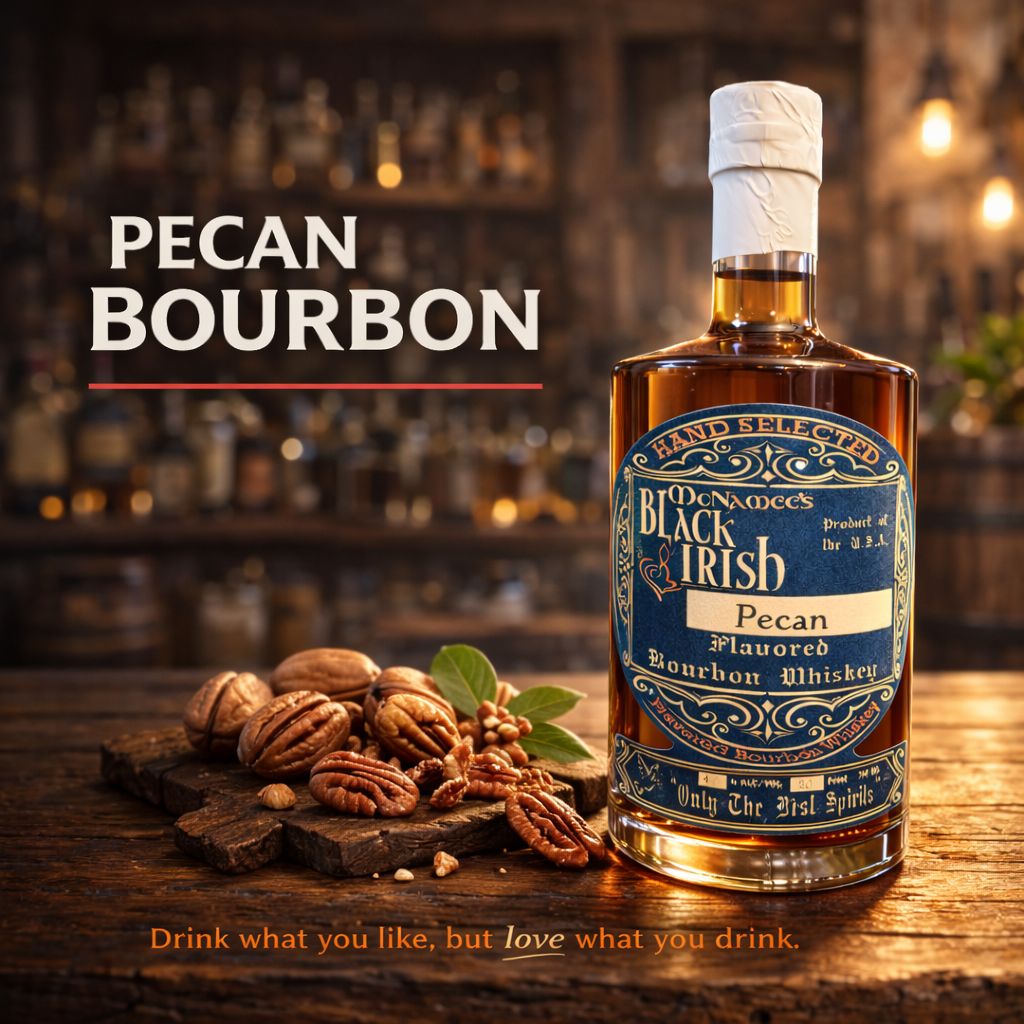 Pecan Flavored McNamee's Black Irish Bourbon - 750ml 80 Proof
