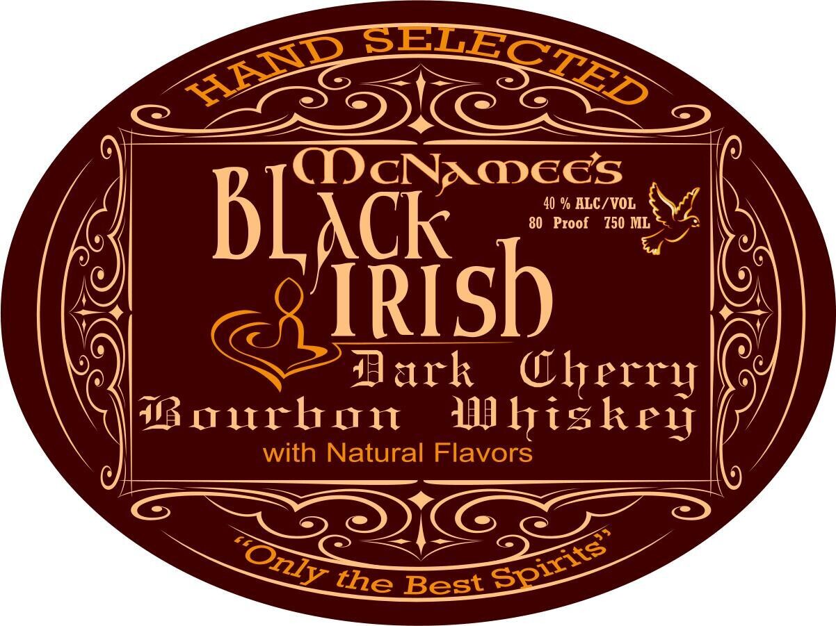 Dark Cherry Flavored McNamee's Black Irish Bourbon - 750ml 80 Proof (pre-order Dec 29th)