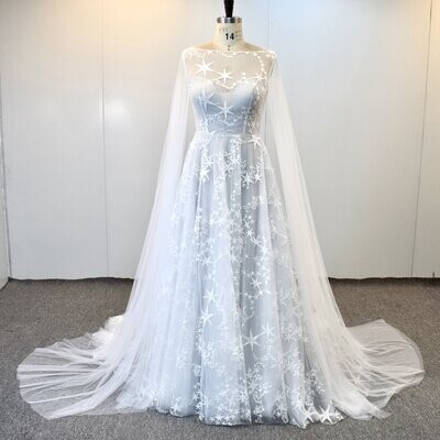 Fantasy Brautkleid gemacht aus Sternenspitze