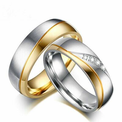 Stainless Steel Couple Ring Men/Women Wedding