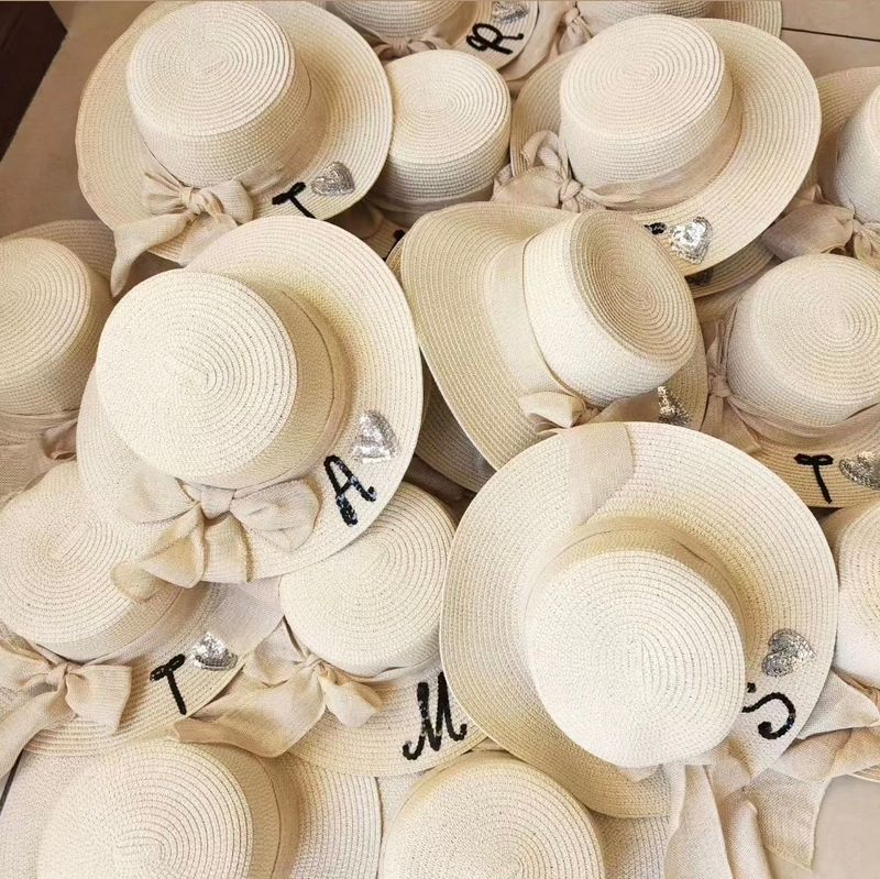Adults, Teens &amp; Tweens Cream Small Brim Sunhat with Pearl Trim