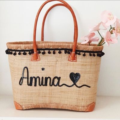 Tan Beach / Picnic Basket - Large