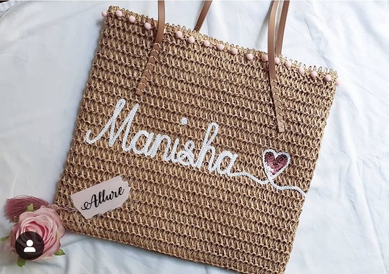 Tan Beach Bag