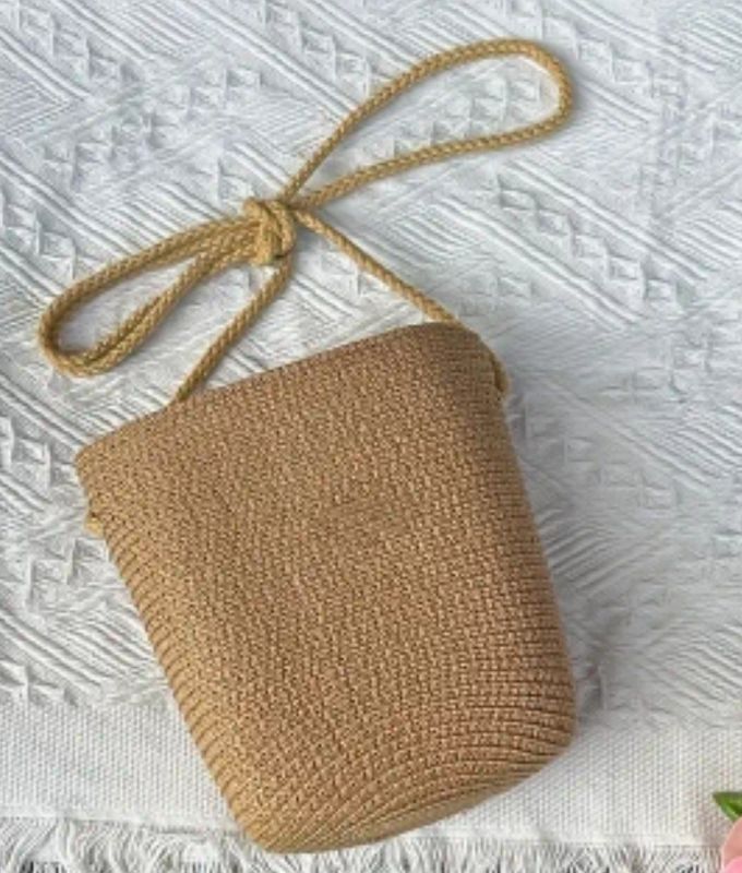 Adults/Teens/Tweens Tan Sling Crossbody Bag - bigger size