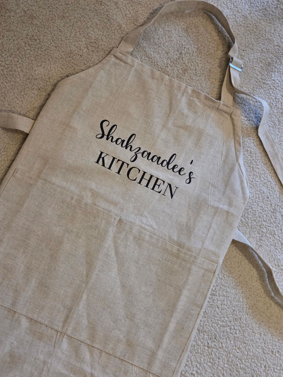 Personalised Unisex Linen Apron - Adult and Teens