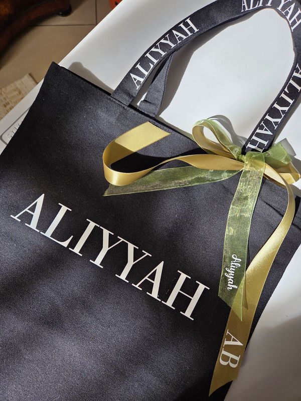 Personalised Unisex Tote Bags - Black