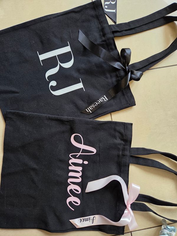 Personalised Unisex Tote Bags - Black