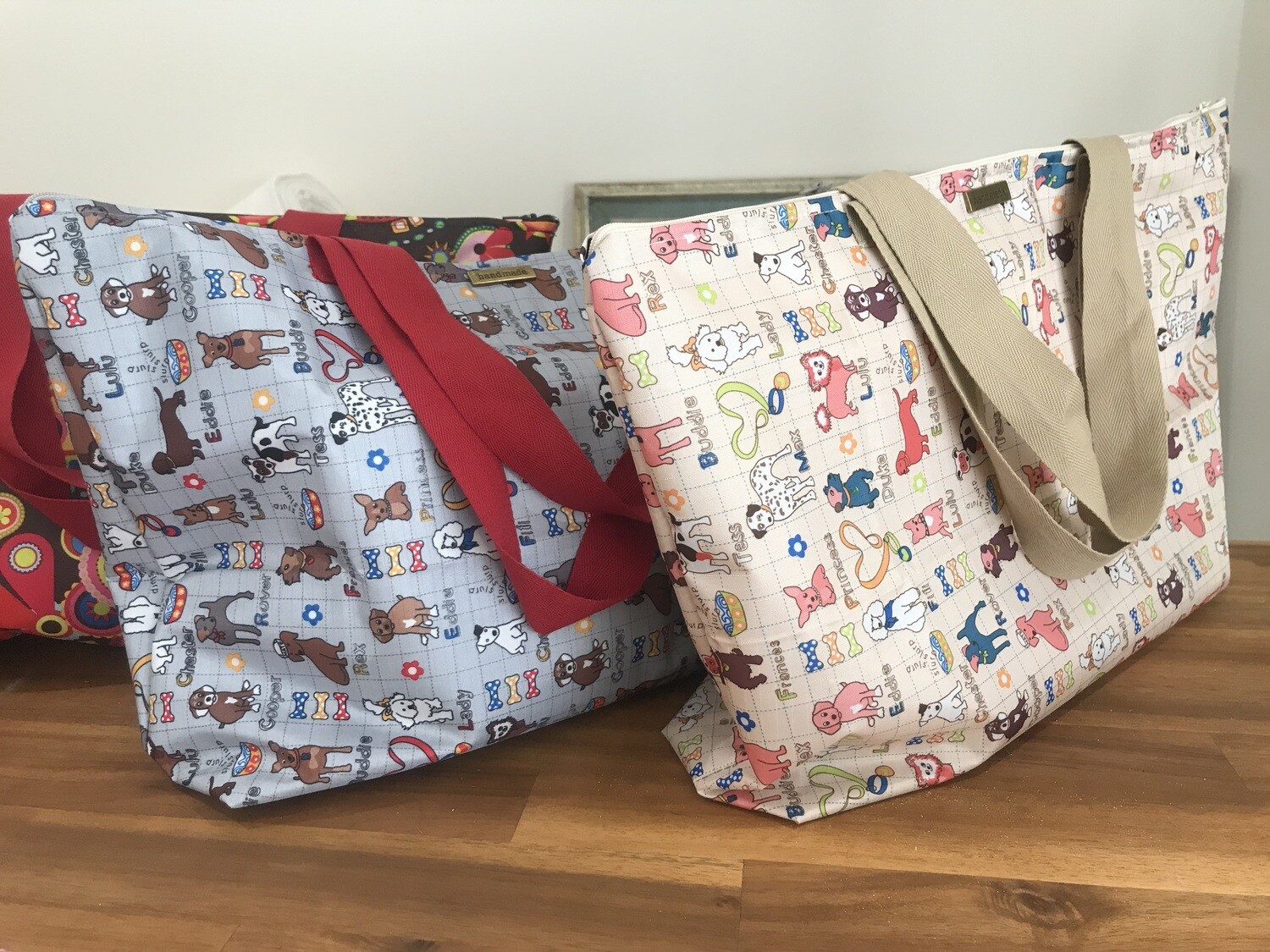Doggie Print Waterproof Beach Bags
