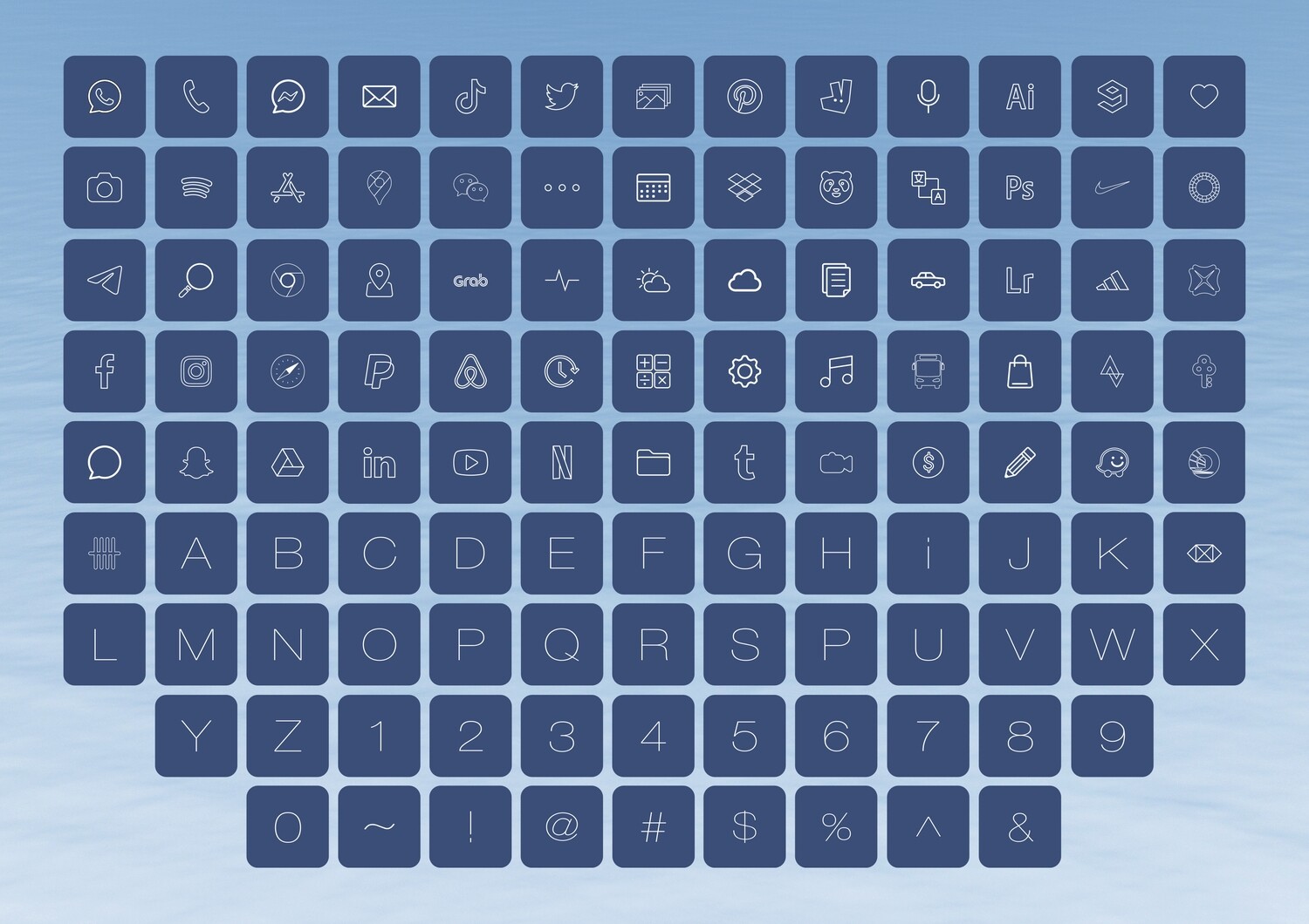 Cobalt Navy Icons