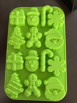 12 Cavity Assorted Xmas Silicone Mould