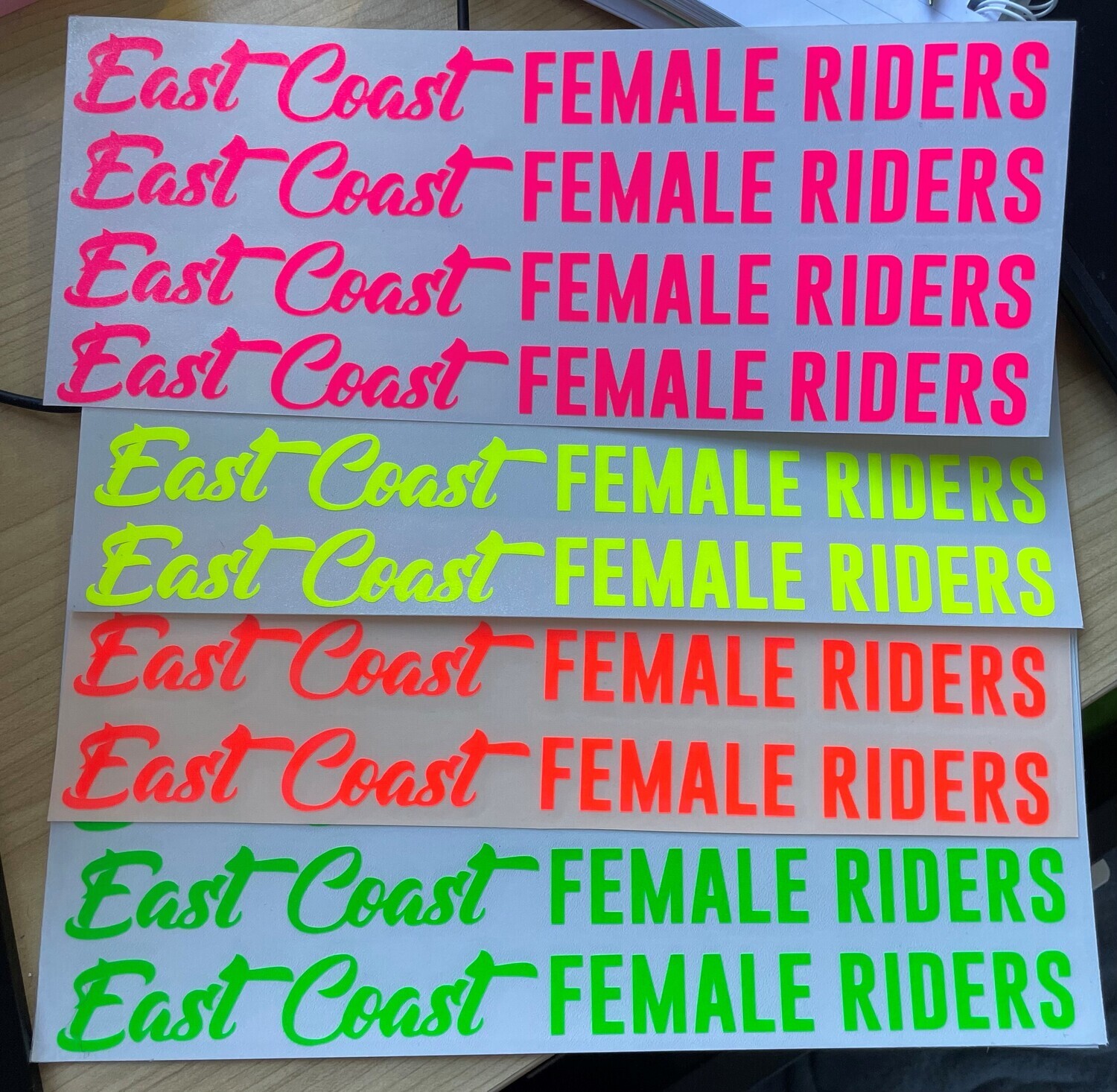 ECFR  GREEN Fluro Stickers!