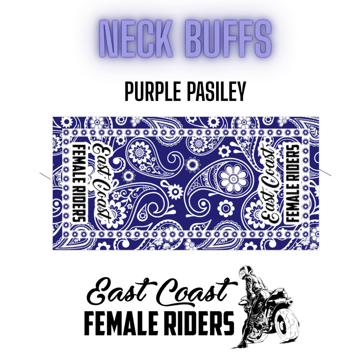 Neck Buffs Purple Paisley