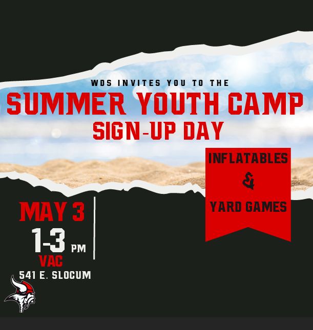 SUMMER YOUTH CAMP SIGN UP DAY