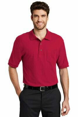 K500P PORT AUTHORITY SILK TOUCH POLO WITH POCKET (Regular Sizes and TALLS)